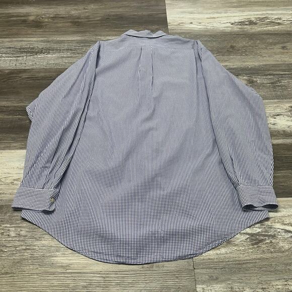 Vintage Y2K Ralph Lauren Yarmouth Mens 16.5 Grid Check Button Down Dress Shirt - Picture 3 of 7